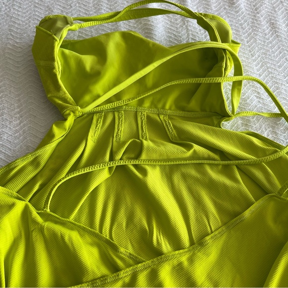 Lululemon workout neon strappy open back tank top tube top - Picture 9 of 13